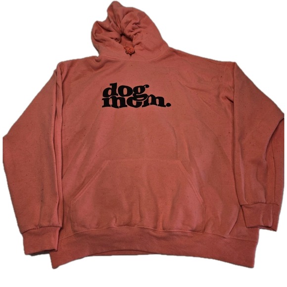Pawz‎ Hoodie Womens XL Extra Large Orange Dog Mom Fleece Sweatshirt - Picture 1 of 7